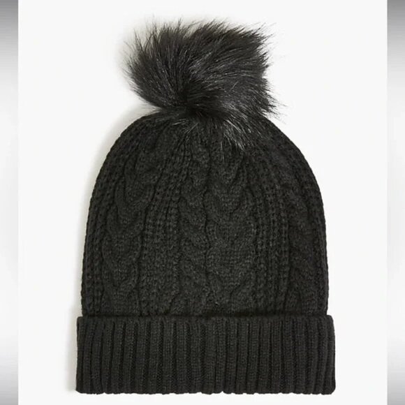 J Crew Womens One Size Fits Most Cable Knit Pom Pom Beanie Winter Hat BU653 1122 main image 4
